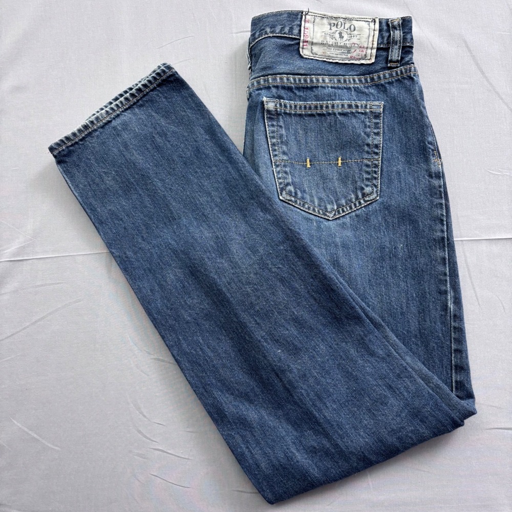 Vtg Polo‎ Ralph Lauren 991 Straight Leg Jeans Blue Denim High Rise Women Size 20